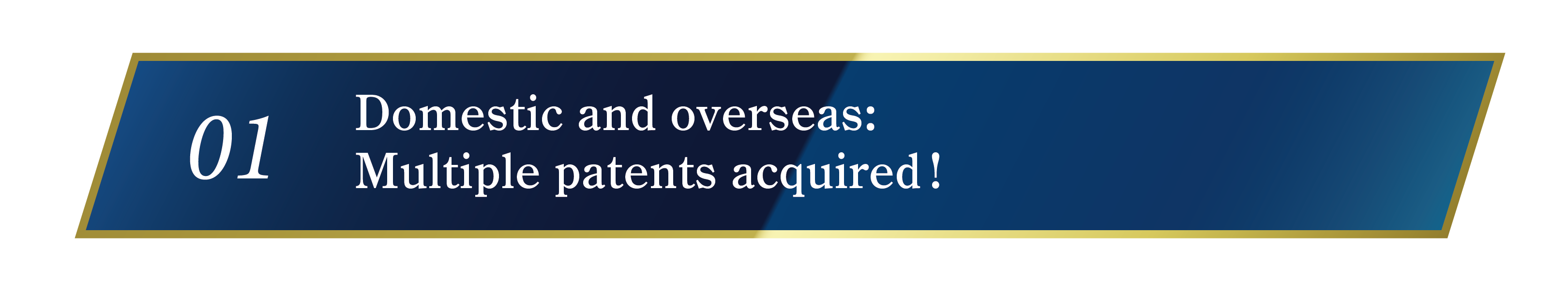 domestic and overseas:Multiple patents acquired
